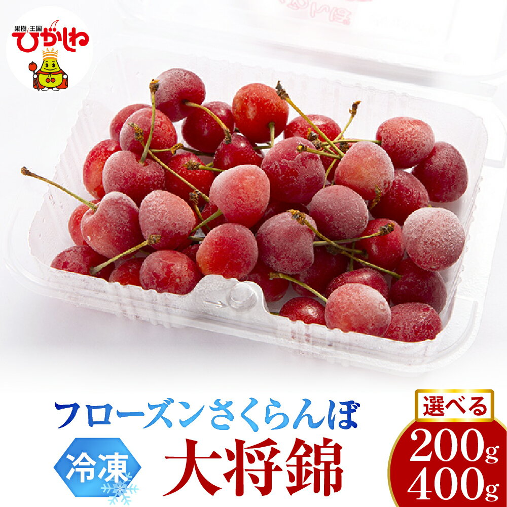 【ふるさと納税】フローズン さくらんぼ 大将錦 2L玉 200g (選べる: 200g 1パック / 2パック )/ 冷凍 冷凍フルーツ 冷凍さくらんぼ 急速冷凍 サクランボ フルーツ 果物 くだもの デザート シャーベット トッピング 国産 産地直送 お取り寄せ 送料無料 山形県 東根市