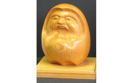 【数量限定】飛騨一位一刀彫 福だるま（中）| 伝統工芸品 いちい イチイ 一位一刀彫 一位一刀 一刀彫 工芸品 縁起物 品 置物 木彫り 飛騨高山 吉野彫刻所 MC018