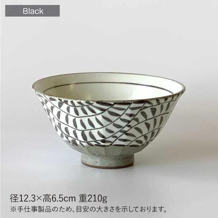 【波佐見焼】茶碗 ペアセット 面取唐草（レッド・ブラック） 食器 皿 【ROXY・HASAMI】 [SB107]  波佐見焼