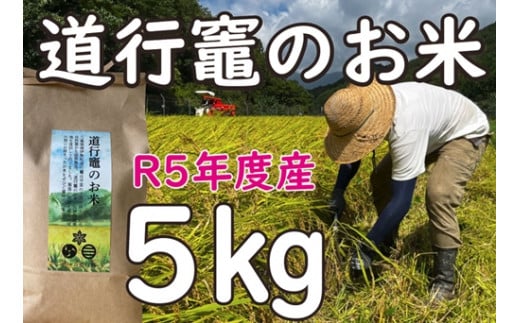 「道行竈のお米」R5年度産　コシヒカリ　5kg／平家の子孫が住む自然豊かな竈方集落　伊勢志摩　三重　南伊勢