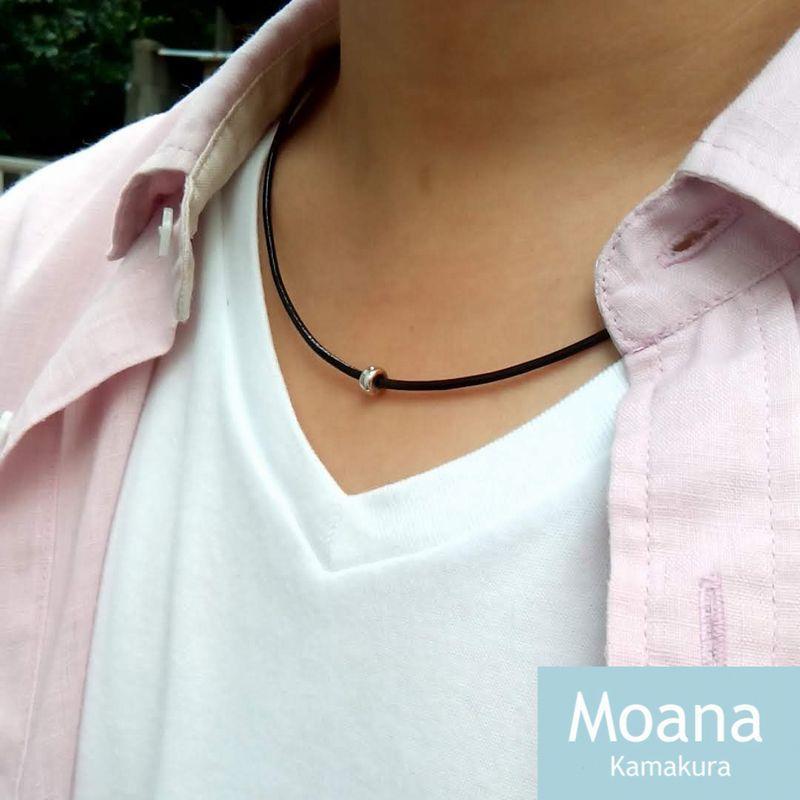 【ふるさと納税】【メンズ】シルバー＆牛革チョーカー Black | アクセ ファッション 人気 おすすめ 送料無料