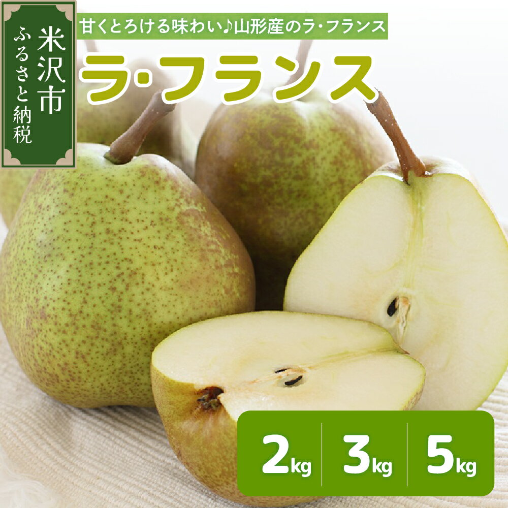 【ふるさと納税】令和7年産 ラ・フランス 内容量が選べる ( 2kg / 3kg / 5kg ) 【11月中旬頃～お届け】ラフランス 洋梨 2025年産 先行予約 フルーツ 果物 くだもの 山形産 山形県産 米沢市 秋 旬