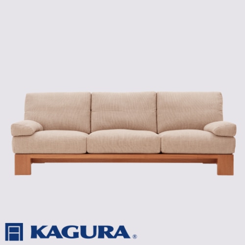 家具蔵 KAGURA 3.5Pアームレスソファ モデルノ チェリー材 家具 ソファー 3.5人掛け sofa リビングソファー 木材 無垢材 職人 手作業 天然木 高級木材 無添加 安全 ジャパニーズモダン 高級家具 熟練 無着色 おしゃれ 天然木無垢材 温もり シンプル 洗練