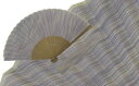 【ふるさと納税】小千谷縮 伝統 工芸 麻織物 扇子 薄紫 37P87