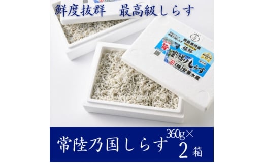 極鮮 茨城・鹿島灘 常陸乃国しらす「釜揚げしらす」 720g(360g×2箱) 冷凍便【1649350】