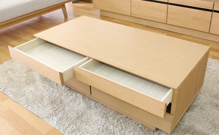 【開梱・設置】ミリオン 105cm センターテーブル（ナチュラル）　AX005