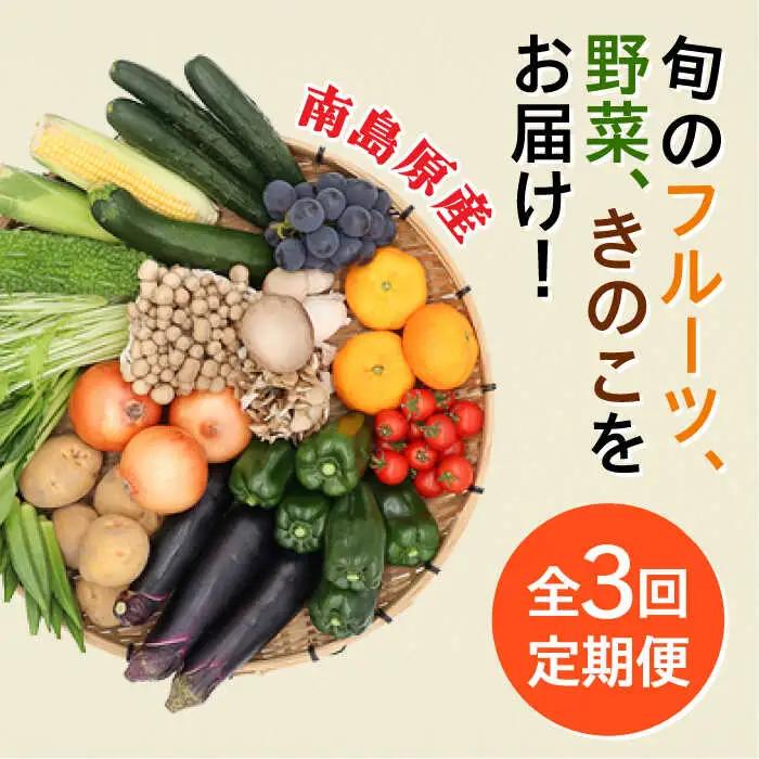【3回定期便】野菜定期便15品目以上 吉岡青果[SCZ023] 野菜定期便