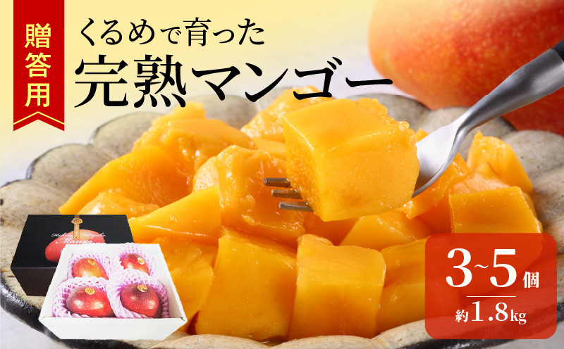 
            くるめで育った完熟マンゴー（3～5個：約1.8kg）_先行予約 完熟マンゴー 3個 〜 5個 1.8kg 贈答用 久留米産 とろける 甘い フルーツ トロピカルフルーツ 果物 マンゴー 完熟 高糖度 人気 国産 地植栽培 冷蔵 クール便 倉重農園 お取り寄せ お取り寄せフルーツ 食べ物 食品 福岡県 久留米市 送料無料_Fm012
          