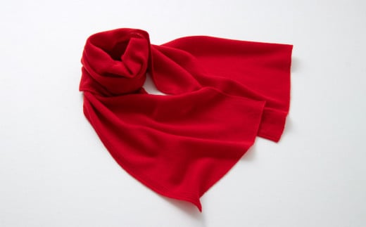 【期間限定(12/26～1/31)寄附額】【UTOカシミヤ】天使のマフラー〈レッド〉カシミヤ 100% 岩手県 北上市 H0129　