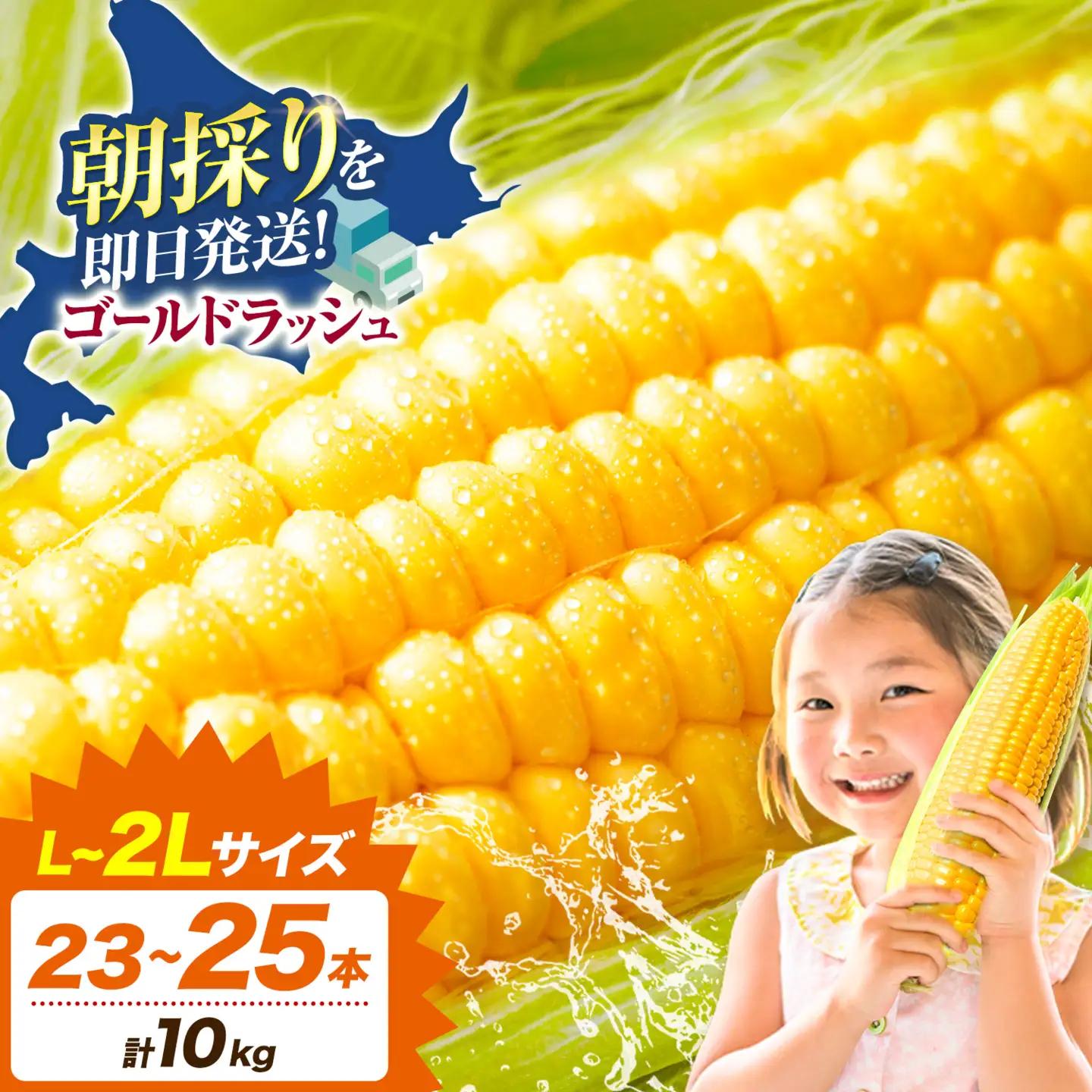 【先行予約】とうもろこし ゴールドラッシュ 10kg 北海道 名寄 スイートコーン
