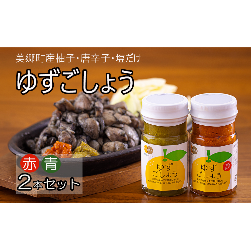 柚子胡椒 赤ゆずこしょう&青ゆずこしょう 各 60g 2本 セット [農林産物直売所 美郷ノ蔵 宮崎県 美郷町 31ab0106] 調味料 赤唐辛子 青唐辛子 柚子 ゆず 唐辛子 詰め合わせ 手作り