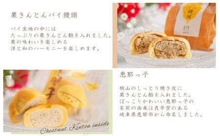 栗菓子5種10個セット（栗どらやき・焼き栗きんとん・恵那っ子・和ポテト・栗きんとんパイ） / 恵那市 / 良平堂 [AUDB015]