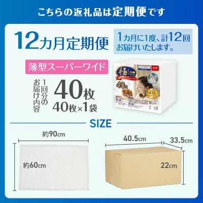 ふるさと納税 富士市 定期便【全12回】【極】シリーズ 犬用ペットシーツ 薄型スーパーワイド 40枚 ペットシート 日本製 |  | 02
