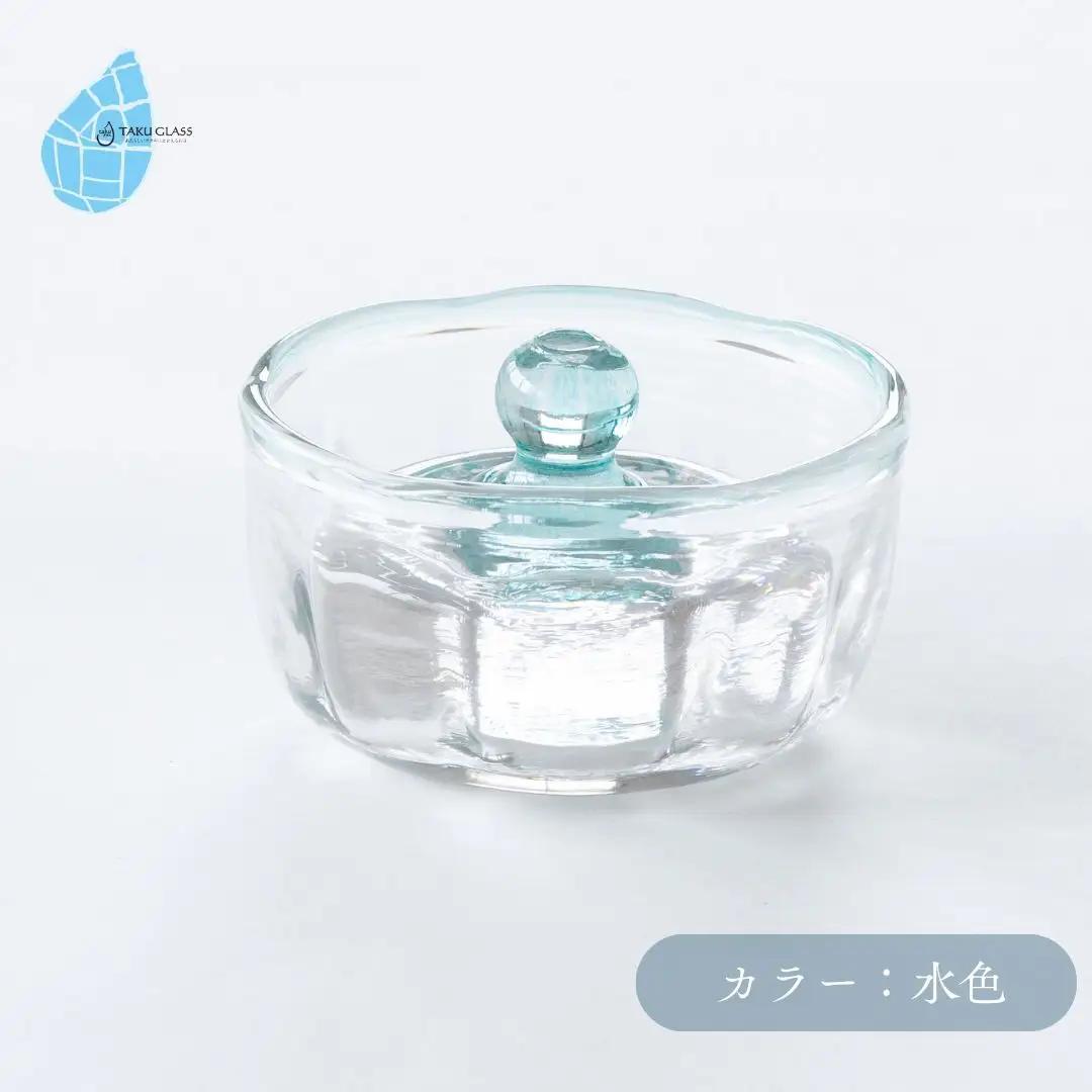 手づくり つけもの石と器セット 水色 ガラス細工