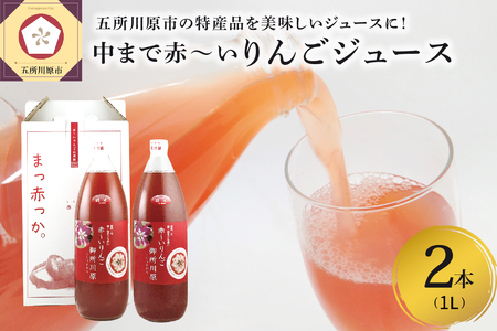 りんごジュース　中まで赤～いりんごジュース1L×2本