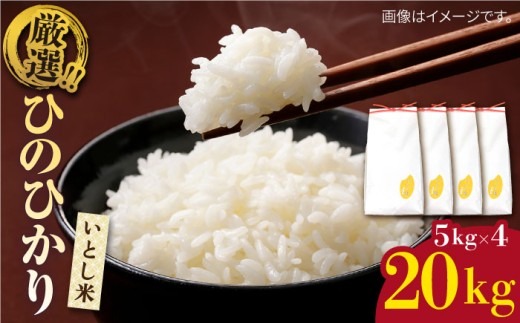 いとし米 厳選ひのひかり20kg (糸島産)　糸島市 / 三島商店[AIM077] 米 お米 ご飯 白米 ひのひかり ヒノヒカリ 九州 福岡