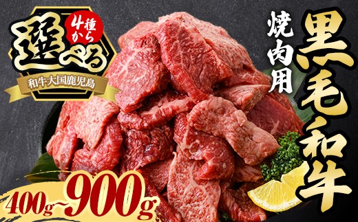
                  No.507-03/547/612-01/831 ＜4種から選べる！＞鹿児島県産黒毛和牛・焼肉(計400g～900g) 黒毛和牛 牛肉 切落し 切り落し 和牛 冷凍 国産 九州産 小分け お肉 焼き肉 焼肉 訳あり 希少部位 ハラミ サガリ 赤身 霜降り 冷凍 人気 ランキング 数量限定 寄附額改定 A5 A5等級  【LRプラスK】

                