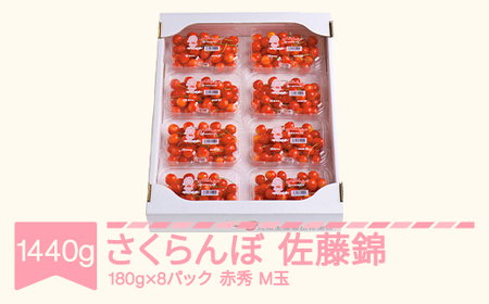 さくらんぼ 佐藤錦 180g×8 令和8年産 mm-snpmx1600