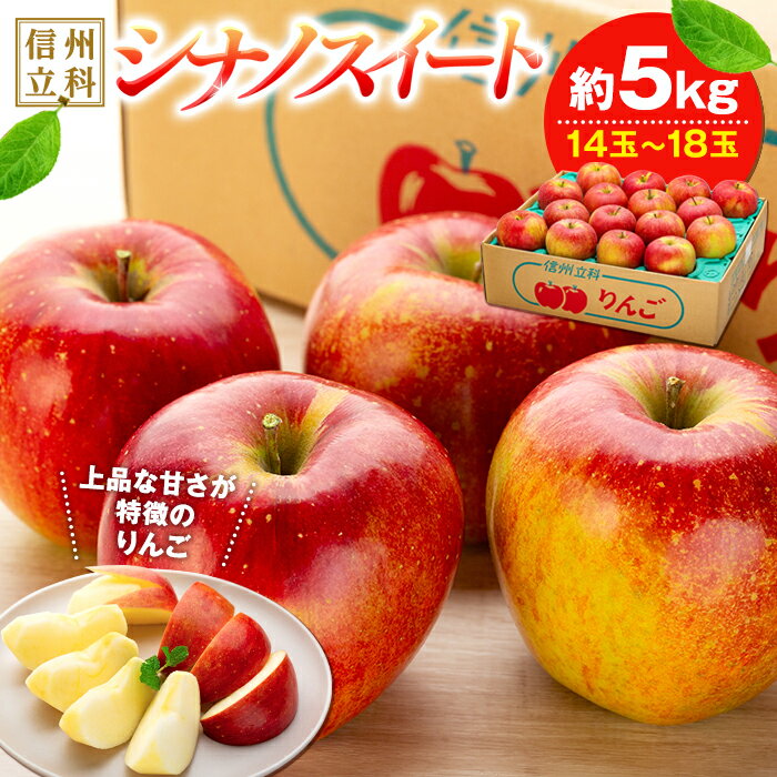 【ふるさと納税】 シナノスイート 約5kg（約5kg、優14～18玉） | 果物 フルーツ りんご シナノスイート 信州 立科町