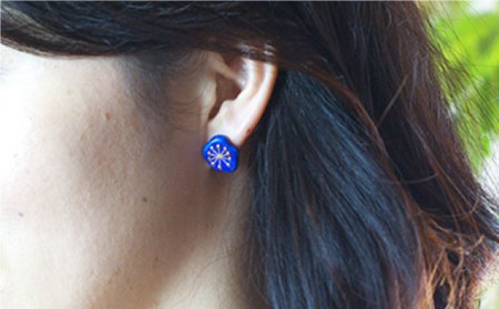 タイルピアス わたぐも『藍』【七窯社】 装飾品 ファッション アクセサリー かわいい おしゃれ  [TAP003]