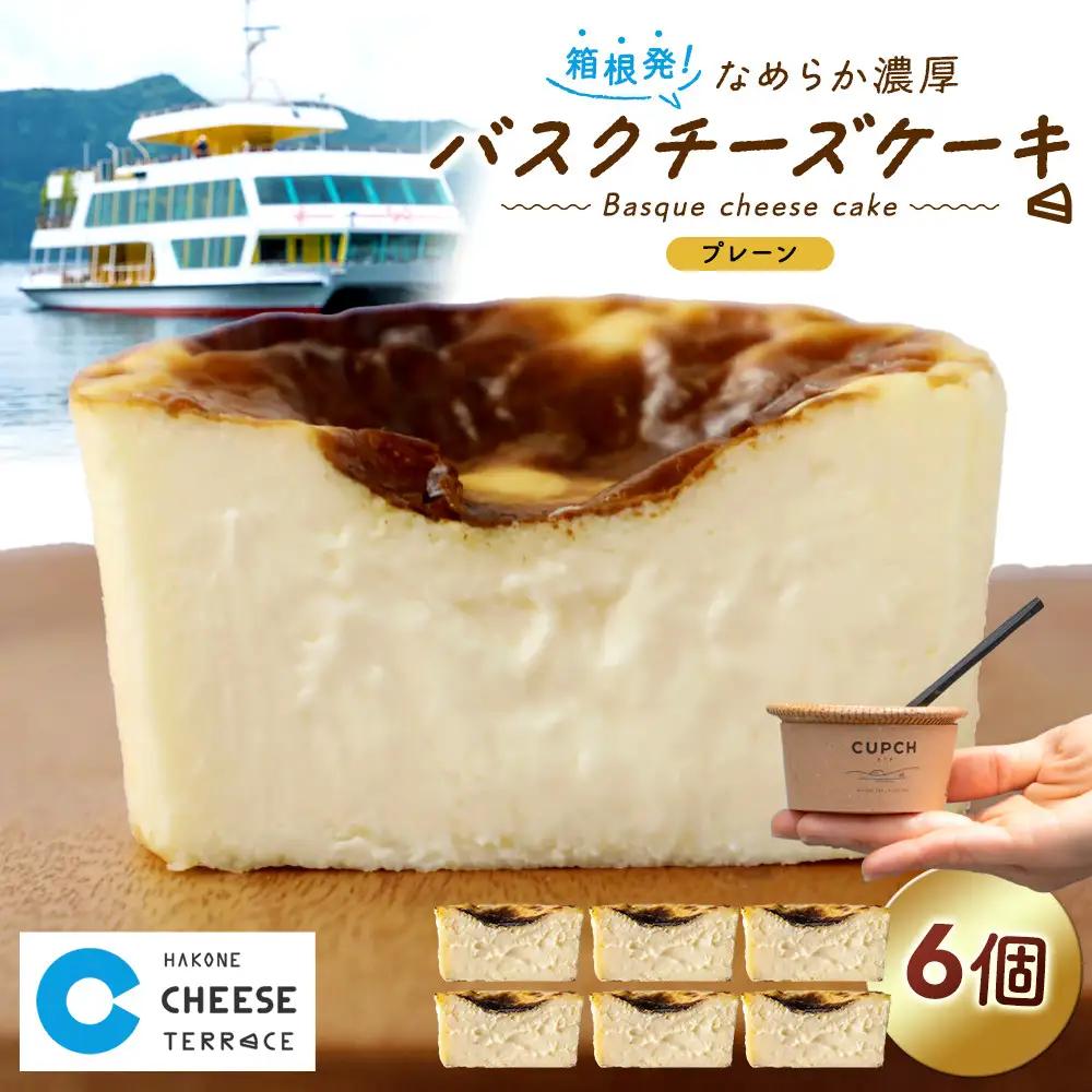 箱根発！なめらか濃厚バスクチーズケーキ 箱根チーズテラス・カプチ 【プレーン6個セット】｜スイーツ チーズケーキ 人気 おすすめ お菓子 デザート 濃厚 洋菓子 ギフト おやつ 送料無料 神奈川県 小田原市