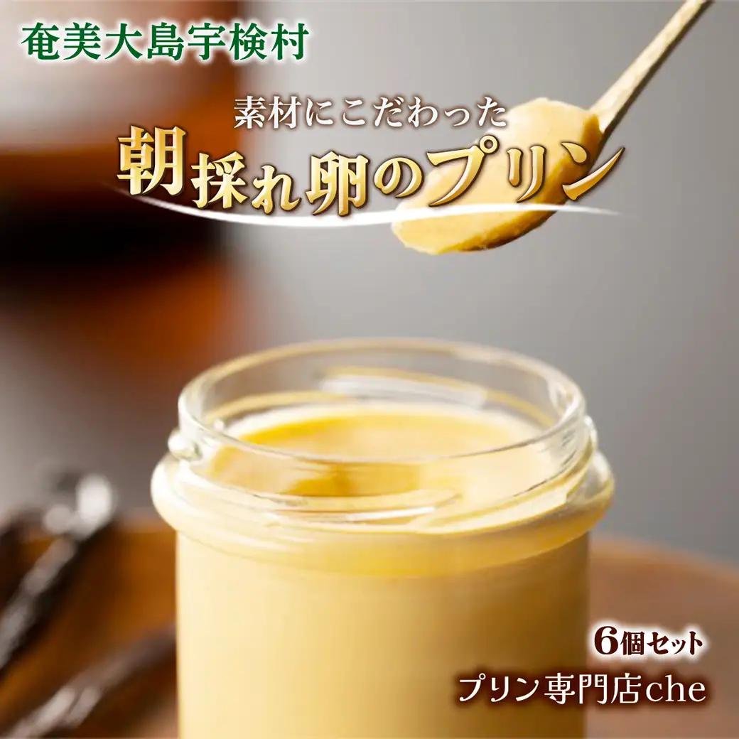 《朝採れ卵の絶品 プリン 》プレーン味 ( 6個 入り) こだわり プリン 人気 スイーツ デザート 洋菓子 奄美大島 宇検村 鹿児島【プリン専門店che】プリン 