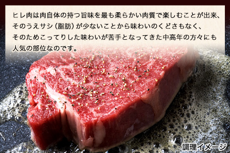 あか牛 ヒレ ステーキ 450g (150g x3) 熊本県産 和牛 肉 《90日以内に出荷予定(土日祝除く)》 冷凍庫 個別 取分け 小分け 個包装 ステーキ肉 あかうし 赤牛 あか牛丼 にも 国産