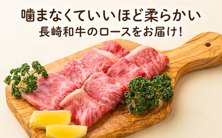 【3回定期便】 長崎和牛 焼肉 ロース 約500g 長与町/ワタナベ商店[ECT018]