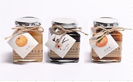 ヤマキ農園　コンフィチュール セットA 3種 各180g | 果物 豊水 梨 ローゼル 富有柿 柿 無添加 添加物不使用 M08S62