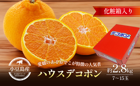 デコポン 小豆島ハウスデコポン 不知火 柑橘 フルーツ デコポン【約2.8kg】【化粧箱】