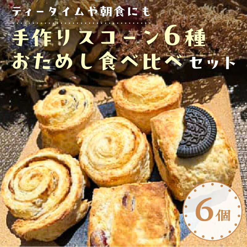 【ふるさと納税】【ティータイムや朝食にも】手作り スコーン 6種 おためし 食べ比べ セット 栃木県 那須塩原市 五弁乃華本舗 プレーン チョコチップ アップル イチゴ クランベリー オレオサンド しっとり おやつ お菓子 冷凍 送料無料