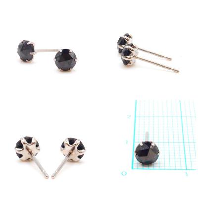 ふるさと納税 甲府市 トータル0.7ct　【AAA】ブラックダイヤモンドピアス HRAC-0070 |  | 01