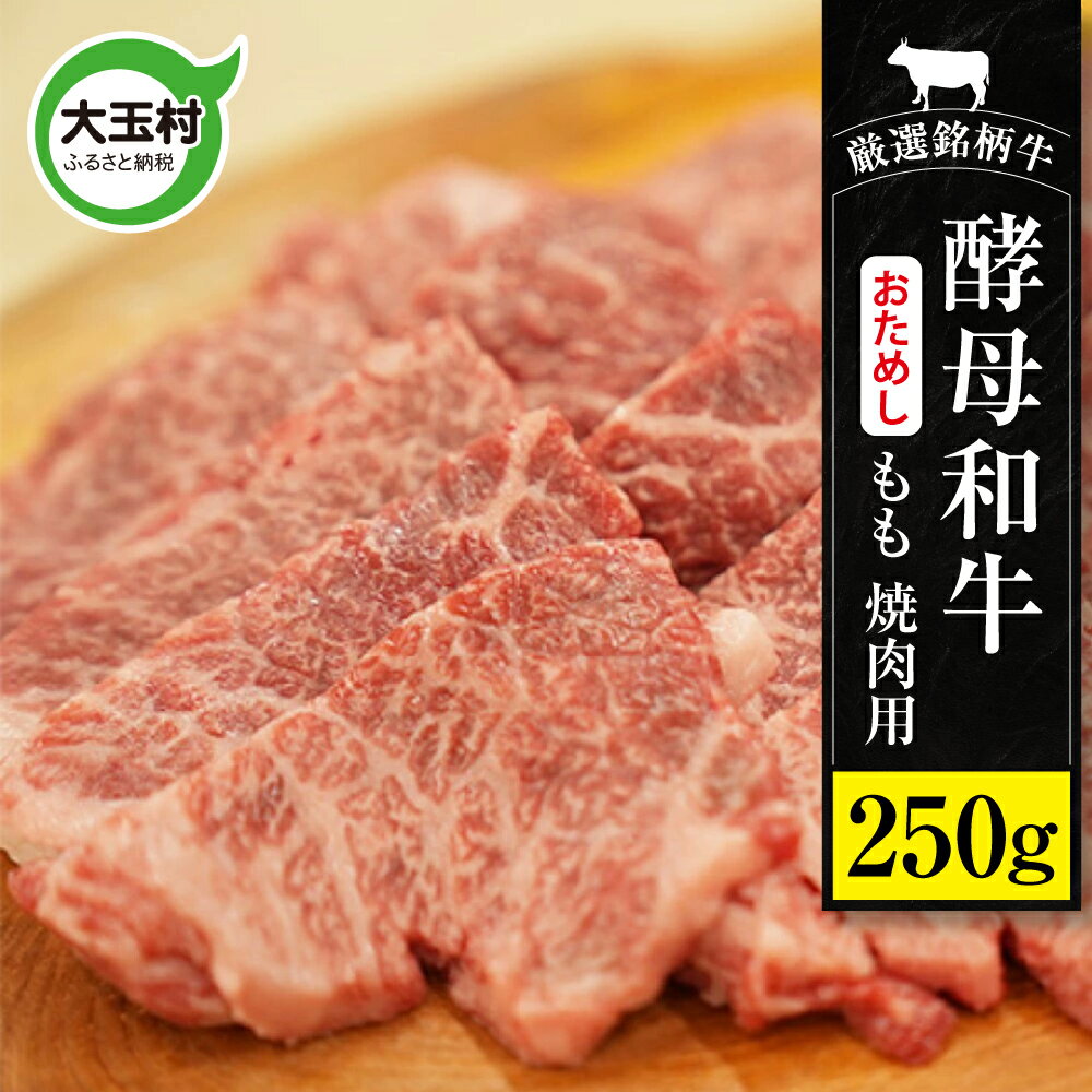 【ふるさと納税】あだたら酵母牛（焼肉用）　お試し　もも　焼肉　250g【02115】 ｜ モモ肉 もも肉 和牛 ｜