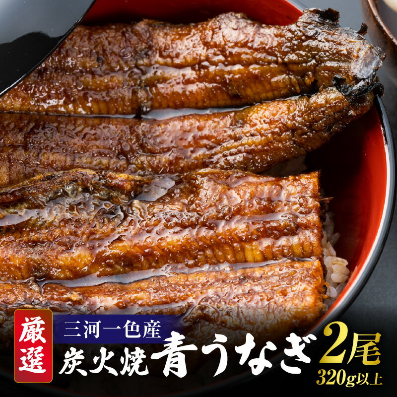 【ふるさと納税】＼物価高応援／【厳選】三河一色産炭火焼青うなぎ 蒲焼2尾320g以上・U045_c2 うなぎ 鰻の蒲焼 蒲焼 青うなぎ 炭火焼き 三河一色産 一色産 国産 愛知県産 個別包装 個包装 真空パック 小分け パック 真空 グルメ お取り寄せ 贈り物 おすすめ 愛知県 西尾市