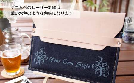 【刻印希望あり】児島デニム×本革 タブレットスリーブ（iPad/iPadPro・タブレット対応 ）