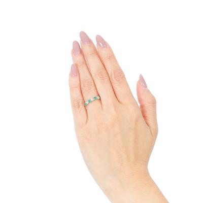 ふるさと納税 甲府市 エメラルド ダイヤ プラチナ950ハードプラチナリング　R3604EM-P2 |  | 02