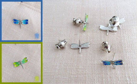 【ヒロミ・アート】トンボバッチ(青) [ 京都 嵐山 東山 京七宝 純銀製 とんぼ ブローチ ブルー 人気 おすすめ 装飾品 かわいい 綺麗 ギフト プレゼント お取り寄せ 通販 送料無料 ふるさと納