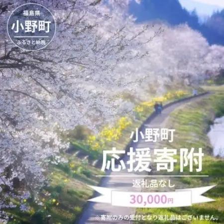 【返礼品なし】福島県小野町応援寄附 30,000円