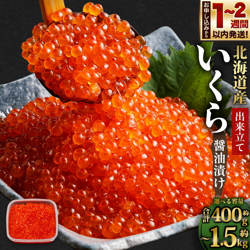 【ふるさと納税】【容量が選べる】北海道産 出来立ていくら醤油漬け | いくら 醤油漬け 魚卵 珍味 おつまみ 保存 冷凍 おかず 惣菜 お取り寄せ 小樽市 北海道 送料無料