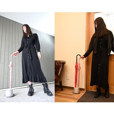 ふるさと納税 菊川市 アルミ製傘立て シンプル・コンパクト 倒れにくいデザイン (ロゴ無し)受け皿グレー |  | 02