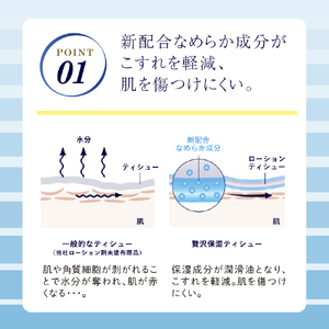 定期便 年2回 6ヶ月毎のお届け エリエール 贅沢保湿ローションティシュ 3箱×10個セット（30箱）×2回発送（計60箱）