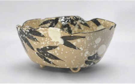 乾山写 雪笹紋向付 5個【水間焼伏原窯】