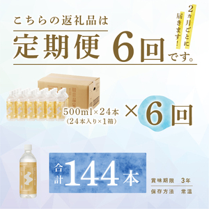 飲む温泉観音温泉500ml(24本入)1ケース定期便（1年間で6回）