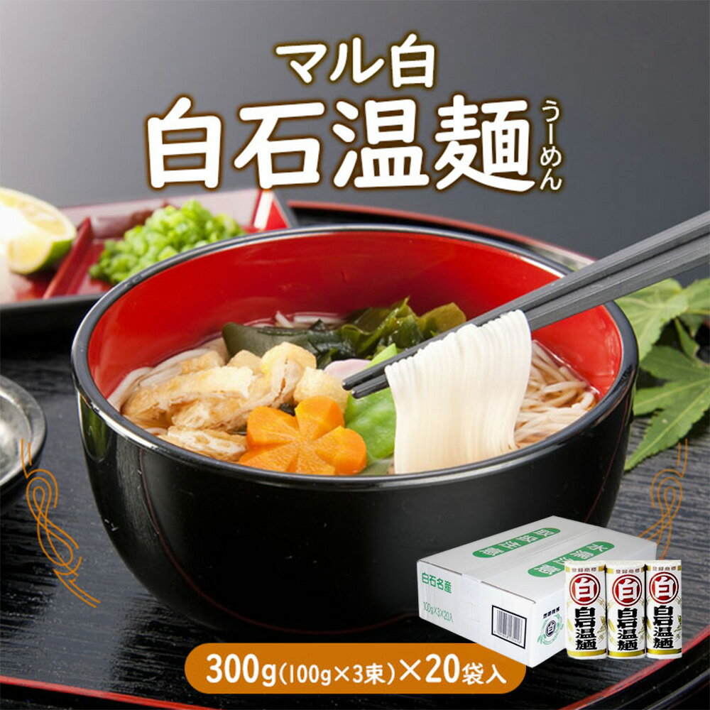 【ふるさと納税】そうめん 国産 温麺 うーめん 麺 300g 20袋 | 取り寄せ お歳暮 お中元 ギフト マル白 白石温麺 ふるさと納税 宮城県 白石市【08158】