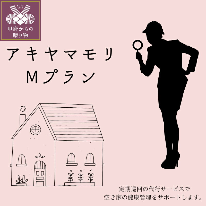 【ふるさと納税】 空き家管理 保全 代行 定期便 甲府市 山梨県 Mプラン 120平米まで 12か月 毎月 1年 目視確認 定期巡回 メンテナンス ケアプラン k281-002