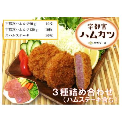 ふるさと納税 宇都宮市 ハムカツ屋さんの　ハムカツ、ハムステーキセット!