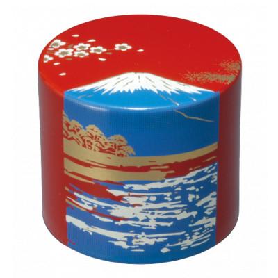 ふるさと納税 海南市 紀州漆器 漆芸 蒔絵 文鎮 丸 赤 富士山