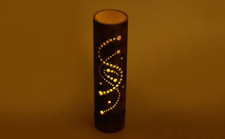 竹灯籠（波） 民芸品 工芸品 雑貨 日用品 