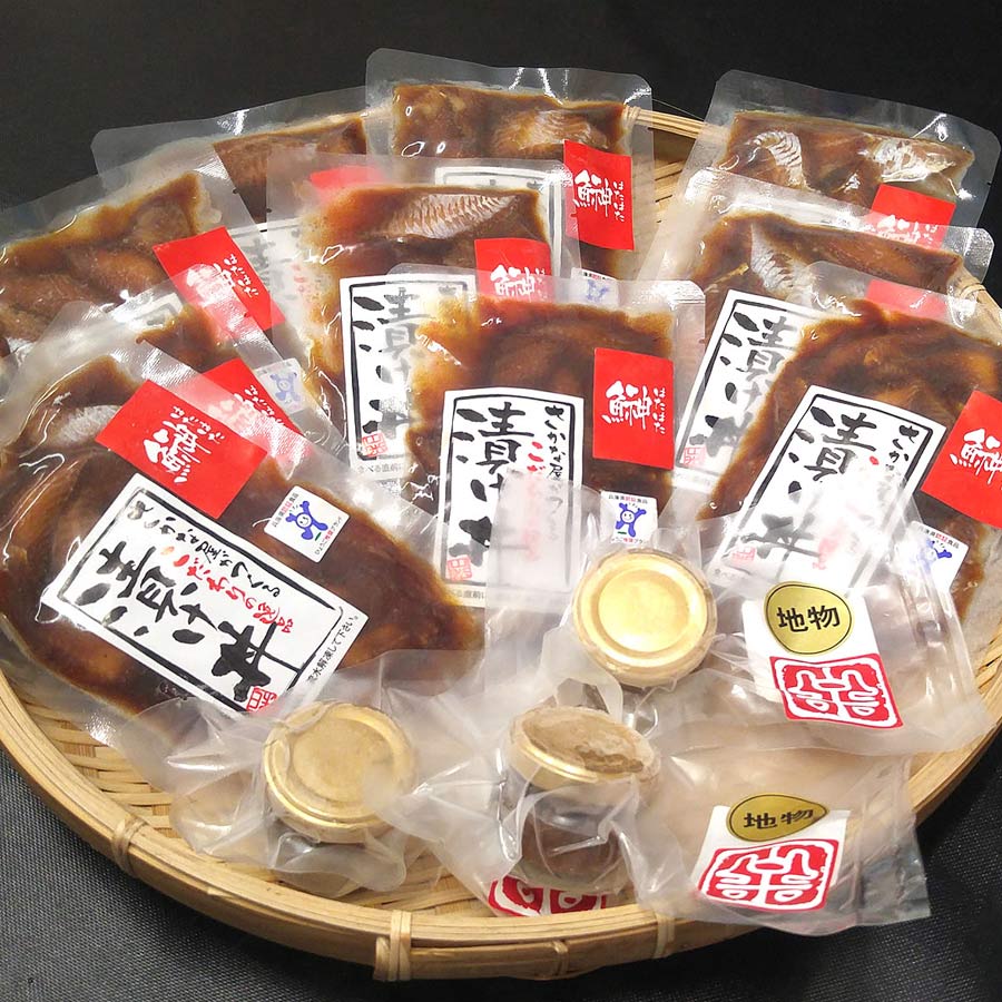 さかな屋自家製「とろハタハタ漬け丼」と「ブリコ醤油漬け」詰合せセット