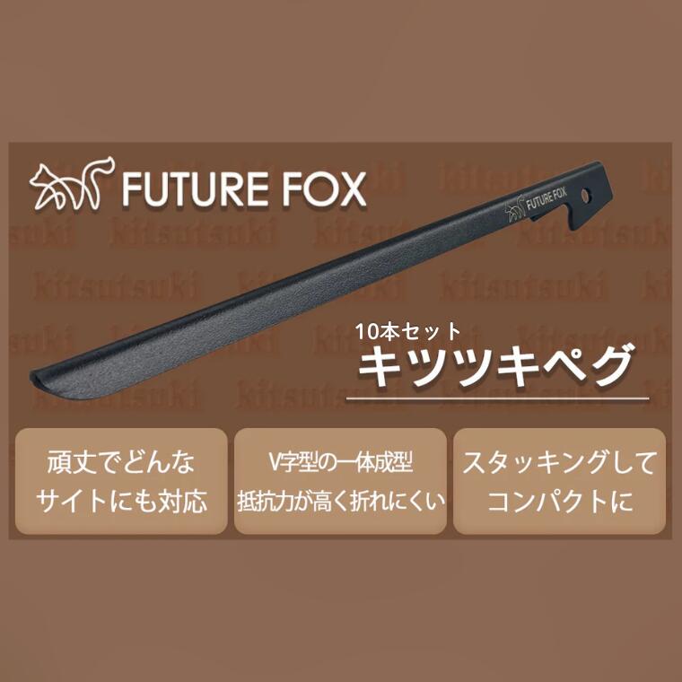 【ふるさと納税】キャンプ アウトドア FUTURE FOX (フューチャー フォックス) キツツキペグ 10本セット(FF41)